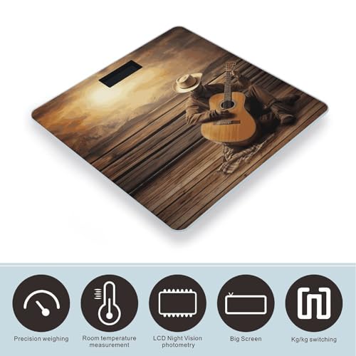 Báscula digital corporal de vidrio templado con pantalla LCD miniatura 3