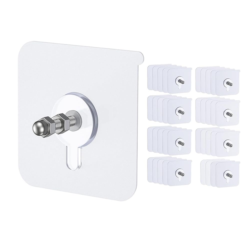 Aundhegrtt As Shown Drill Free Adhesive Hooks,Heavy Duty Picture Hangers Without Nails,Adhesive Wall Hooks For Kitchen & Bathroom