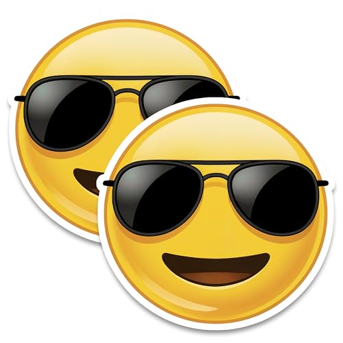Imán decorativo emoji gafas de sol 2 unidades 4 pulgadas miniatura 1