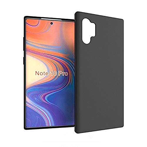 Image of Mobile Back Cover Case for Samsung Galaxy Note 10 Plus (Silicone Case|CameraProtection|Black SC1510)