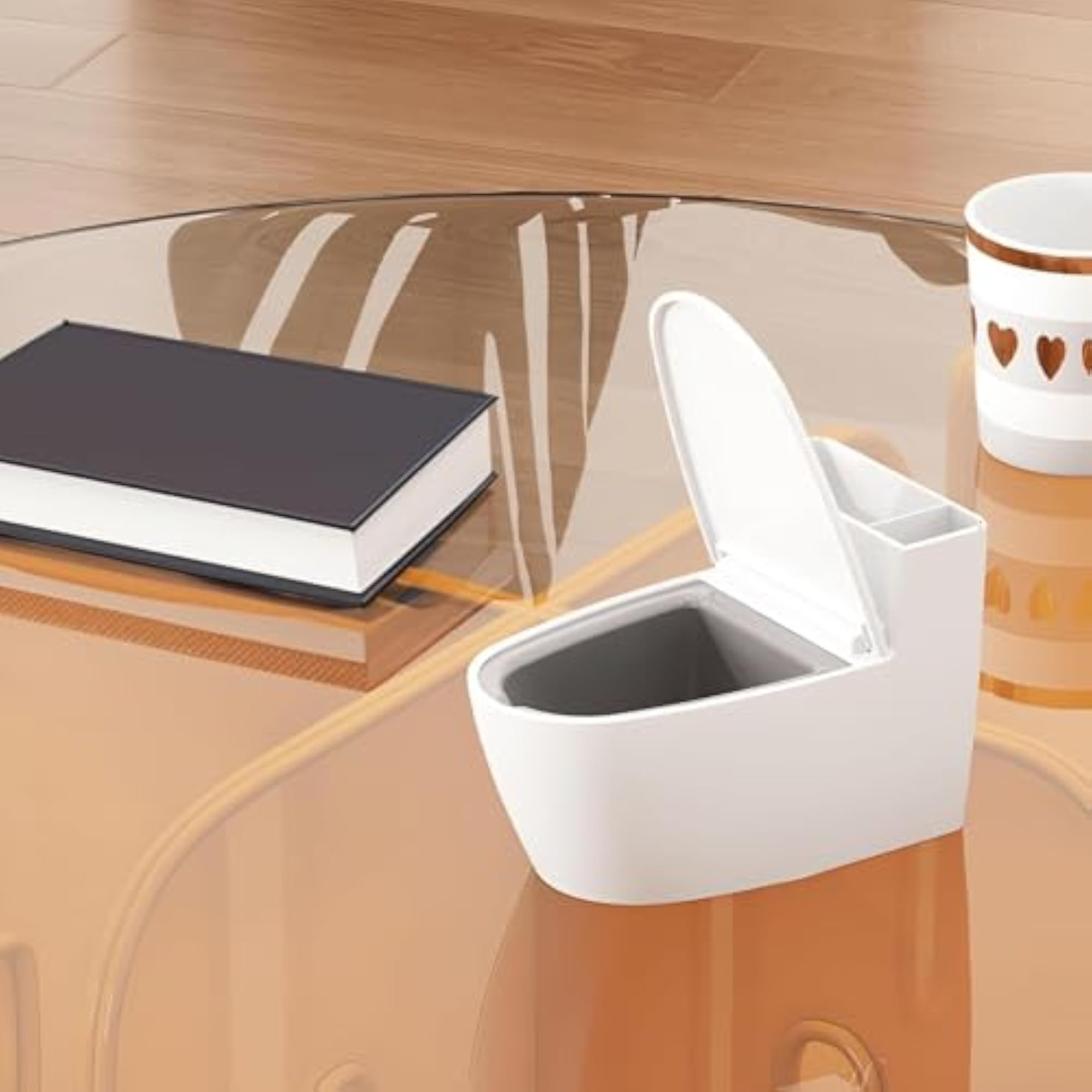 Wall-mounted Ashtray with Lid, Windproof Smokeless Design
