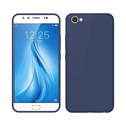 Image of Case Creation Luxurious OG Series for Vivo V5s Case Cover,Anti-Dirty Slim Case Frosted Matte Cute Candy TPU Raised Bezel (Splash of Color) Back Cover for VivoV5s -Navy Electric Blue