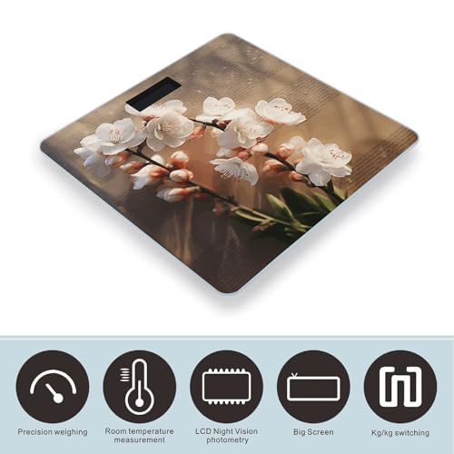 Báscula digital de baño con plataforma de vidrio templado miniatura 3
