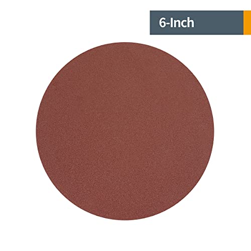 Image of POWERTEC 30PCS 6 Inch PSA Sanding Disc - 10 Each of 80, 100, 120 Grits - Assorted Self Adhesive Sandpaper for Drywall, Woodworking, Epoxy with Random Orbital Sanders, DA Sanders (110221)