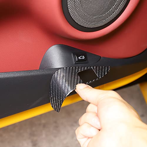 taruisixt Real Carbon Fiber Interior Trim Accessories Door Trunk Switch Button Decorative Frame Cover Fit for Toyota Supra GR A90 A91 MK5 2019-2022