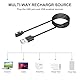 Oumida Ladegerät für Skg Letsfit Cubitt Yamay Willful Fitpolo Tozo Wyze Umidigi Blackview Ladekabel, 100Cm/3.3Ft Magnetisches USB Kabel für midigi Uwatch 3S 3 2 2S Urun Smartwatch Zubehör (Schwarz)