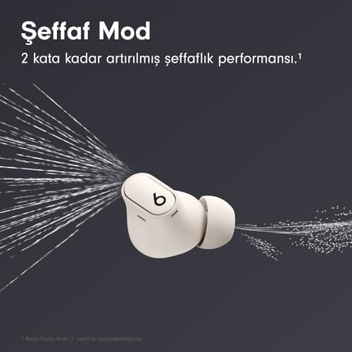 Beats Studio Buds +| Gürültü Önleme Özellikli Gerçek Kablosuz Kulaklık, Apple ve Android ile Gelişmiş Uyumluluk, Yerleşik Mikrofon, Tere Dayanıklı Bluetooth Kulaklık - Şeﬀaf - Görsel 3
