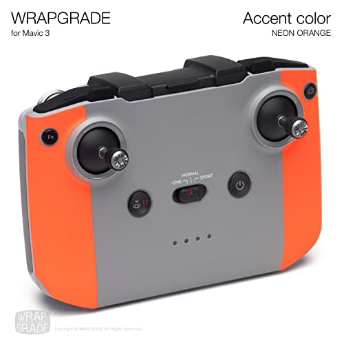 Image of WRAPGRADE Partial Skin Stickers for DJI Mavic 3 / Mavic 3 Classic Accent Color (NEON ORANGE)