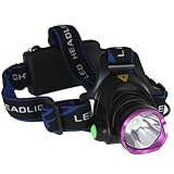 WindFire 2000 Lumens CREE XM-L T6 U2 LED 3 Modes Headlamp 18650 Rechargeable Battery Headlight LED Lamp Torch Flashlight with Charger LED Headlamp for Outdoor Riding, Camping, Climbing (No Battery)