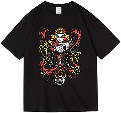 Amazon 鬼滅の刃 Demon Slayer 煉獄 杏寿郎 アニメ 漫画 Tシャツ メンズ レディース Tシャツ 夏服 スポーツ プリント 半袖 個性的 無地 ゆったり 通気性 ファッション 大きいサイズ L Tシャツ カットソー 通販