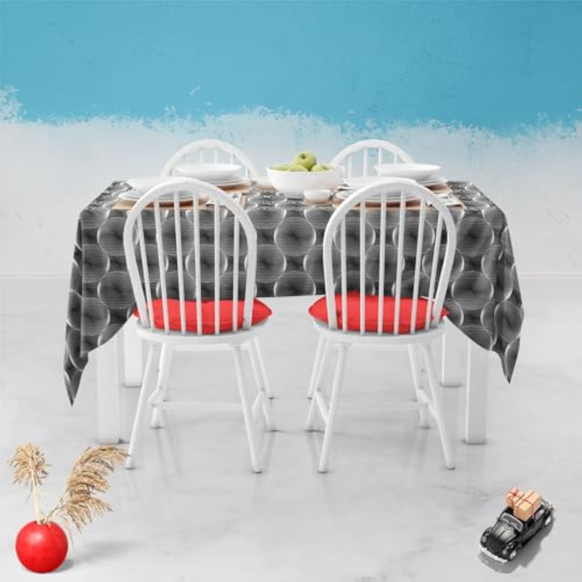 Monochrome Sphere Table Cloth Cover for Dining & Center Table