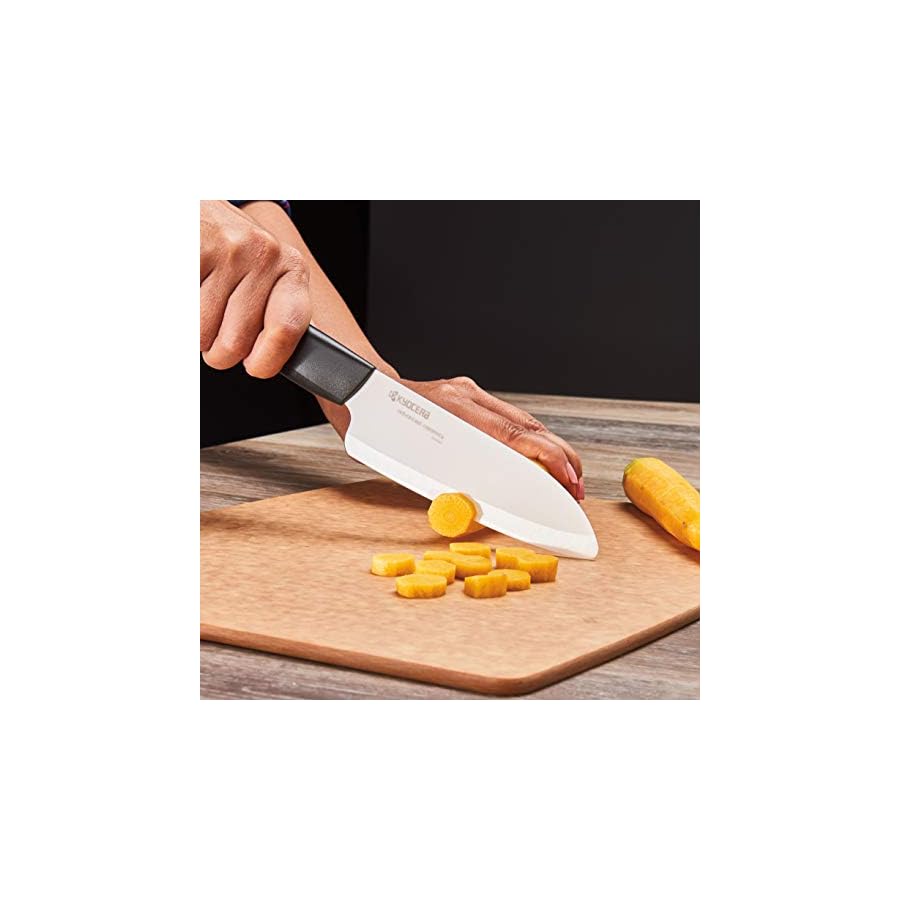 KYOCERA Revolution 2-Piece Ceramic Set: Chef Knife for Your Cooking Needs, 5.5" and 3", White/Black