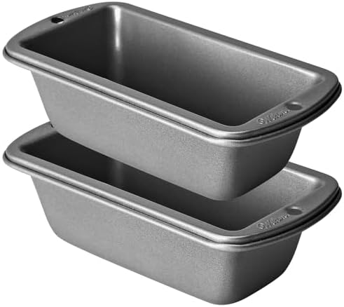 Wilton Recipe Right Non Stick Mini Loaf Pan Set, Pack of 2-5.75 x 3 Inch Mini Loaf Pans for Baking Bread, Durable Mini Loaf Baking Pans Non Stick Surface, Perfect Small Loaf Pans for Baking