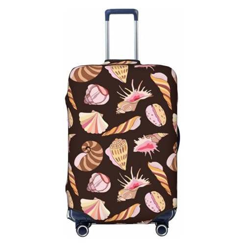 Conch Shells Print No.9030 Luggage Cover Protector Anti-Scratch Washable Fits 18-32 Inch Luggage-Large