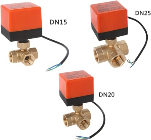 Válvula de bola motorizada de 3 vías: evite pérdidas con control de 220V 7