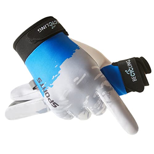 Hotfiary Fishing Gloves Sun Protection Fingerless/Three-Finger/Full-Finger Glove Men Womens Sports Gloves for Kayaking Rowing Driving Hiking Sailing