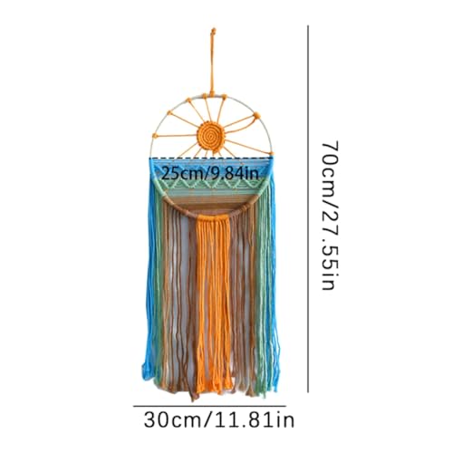 Atrapasueños de pared boho macramé kit colorido decorativo iFutniew para salón 7