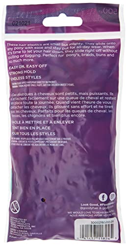 image for Goody Kids Ouchless Polyband Hair Ties, 500 Ct, Assorted Colors (Glitt
