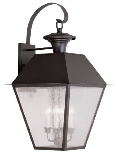 Image of Livex Lighting 2172-07 Mansfield 4-Light Outdoor Wall Lantern, Bronze