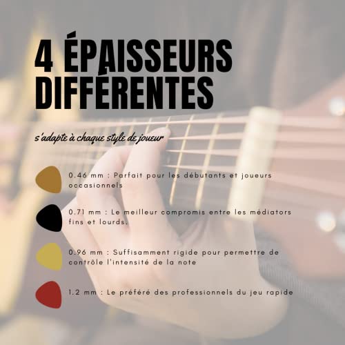 EVALAB. 20 Médiators Pour Guitare – 4 Épaisseurs 0.46mm, 0.71mm, 0.96mm et 1.2mm – Médiators Celluloïd – Lot Médiators… - Les Beatles, Paul McCartney, John Lennon, RIngo Starr, George Harrison EVALAB. 20 Médiators Pour Guitare - 4 Épaisseurs 0.46mm, 0.71mm, 0.96mm et 1.2mm - Médiators Celluloïd - Lot Médiators… – Image 3