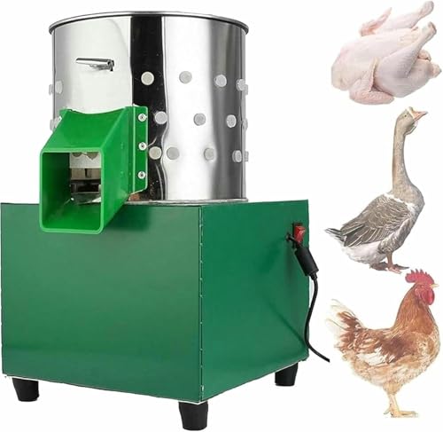 Pequeña máquina de desplumado de aves de corral, 110 dedos de goma, desplumador de pollo para codorniz, paloma, Squab, removedor de plumas de pájaros para uso doméstico agrícola, 5 kg y 23 cm de