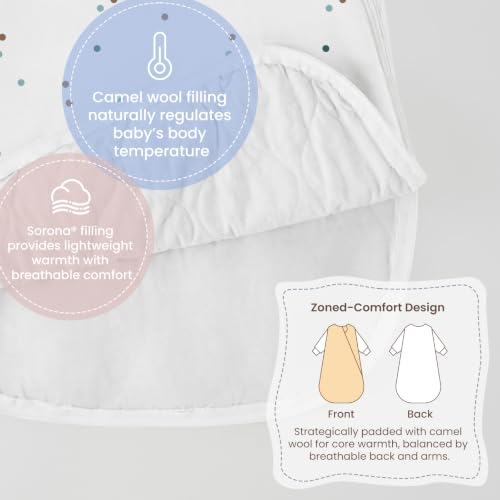 Image of Unisex Sleeping Bag for Babies and Toddlers 1.0 Tog Sleep Sack 0-6 Months, Newborn Sleep Sack, Wearable Blanket Baby, One Piece Long Sleeves, Gifts for Baby