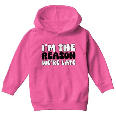 Tcombo I'm The Reason We're Late - Running Late Toddler/Youth Fleece Hoodie