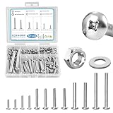 121PCS Nuts and Bolts Assortment Kit, M4 M5 M6 Phillips Head Machine Screws Assorted...