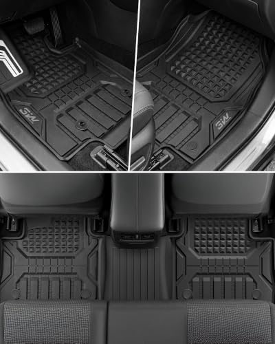 Image of 3W Floor Mats for Toyota RAV4 Hybrid 2026, TPE All-Weather Custom Fit
