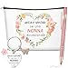 Xuniea Set Regalo per Nonna Regali di Compleanno Natale Festa della Mamma per la Migliore Nonna 1 Borsa per Cosmetici 1 Portachiavi a Forma di Fiore 1 Penna a Sfera Elegante Idee Originali per Donna immagine