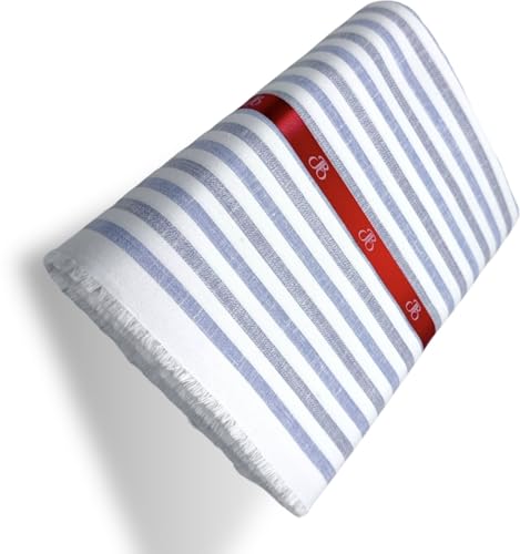 Image of JHABAK'S Unstitched Striped Shirt Fabric for Men - Cotton Linen Blend Lining Material - Shirt and Kurta Piece Cloth