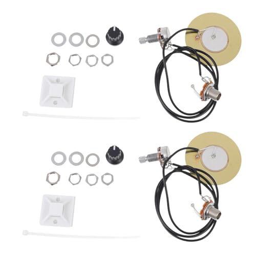 UPKOCH 2 transductores piezoeléctricos para guitarra acústica - Kit de pastillas para boca de guitarra...