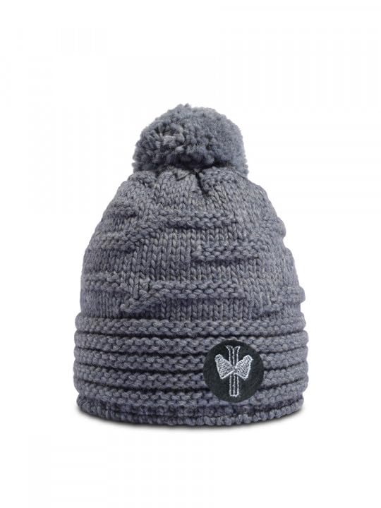Bonnet mixte Delia en laine et acrylique avec doublure polaire et pompon