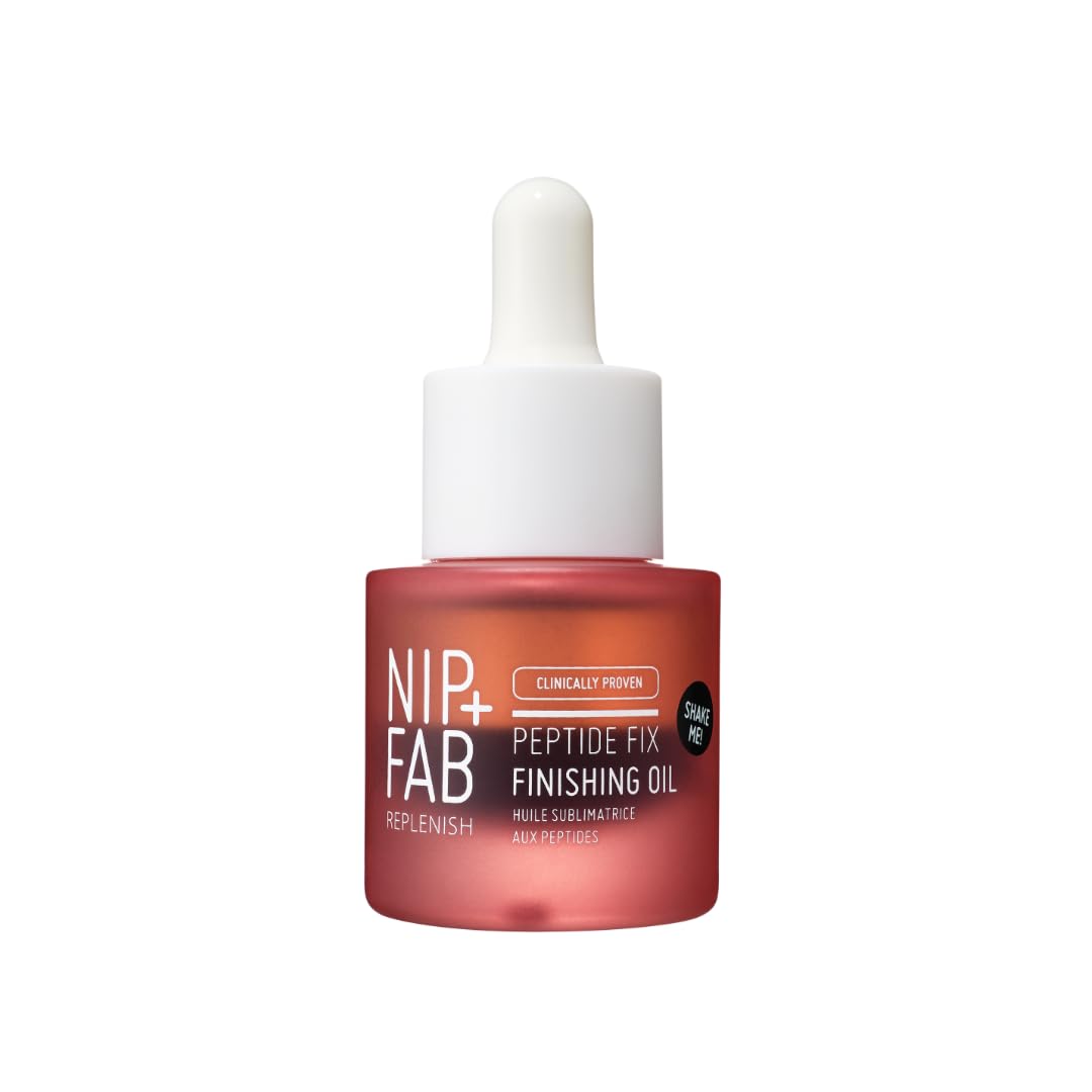 Nip+Fab Travel Size Peptide Fix Finishing Oil 2%, 15 ml, Perfect Finish for All Skincare Routines, For All Skin Types, Supports Smoother, Firmer-Looking Complexion
