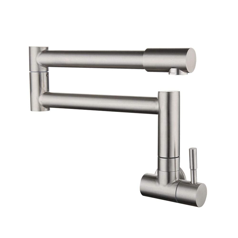 Faucet Rubinetti per Il riempitivo a Muro Montato a Parete, Tocco di Acqua Fredda Nichel sfiorato Multifunzione, lavelli Cucina del Rubinetto a Doppio Manico fiorente