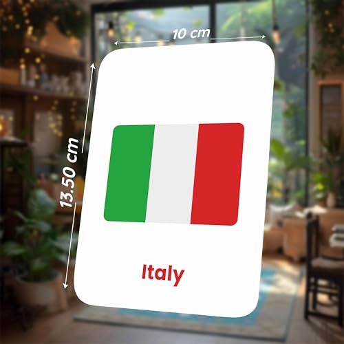 Image of SPARTAN KIDS World Country Flags (Version 2) Flash Cards for Kids Creative Thinking | 27 Early Learning Flash Cards Easy & Fun Way of Learning 1 Year to 6 Years Babies