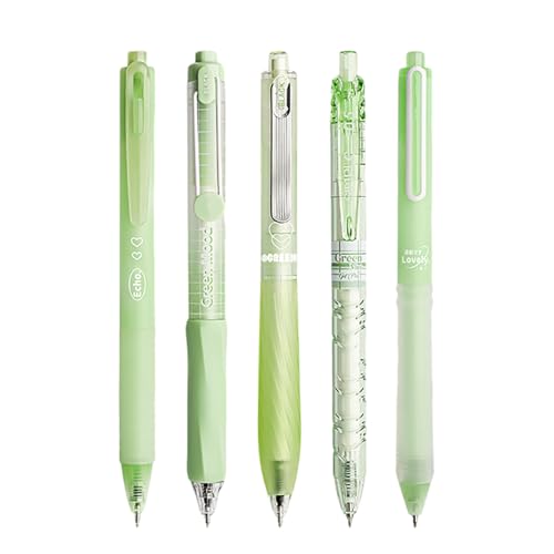 5Pcs Quick Drying Gel Pen Retractable Gel School Stationery Supplies for Women Student Writing Noting Journaling Smooth Writing