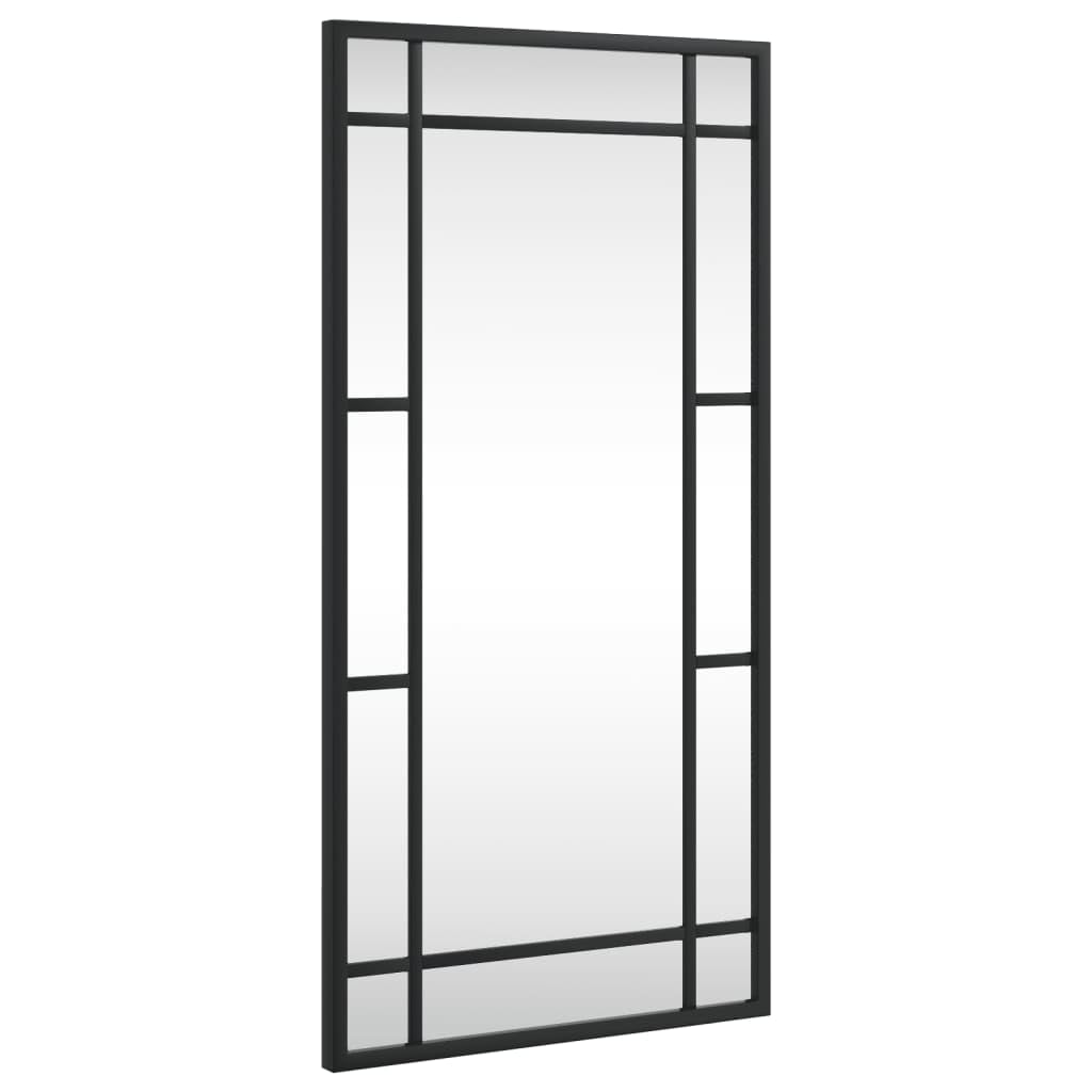 KGHFDVB Black Wall Mirror 30x60 cm, Rectangle Hanging Mirror for Bedroom, Hallway, Living Room, Bathroom Decor, Powder-Coated Frame with Clear Glass Reflection