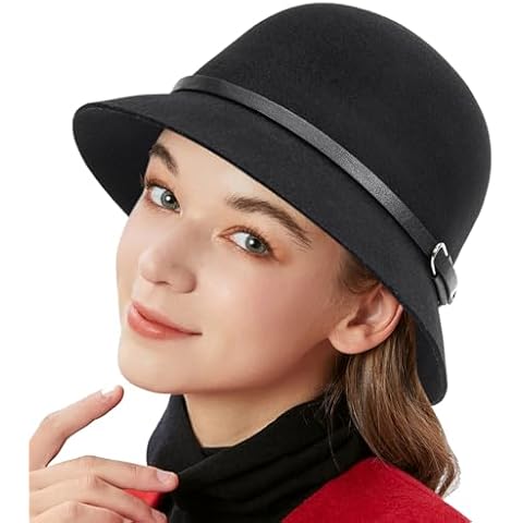 HilyBony Women's Vintage Bow Cloche Hat Cover