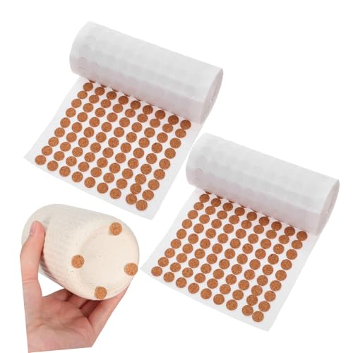 Gadpiparty Círculos de Corcho Adhesivos para Posavasos 2000 Almohadillas Respaldo Adhesivo de Corcho Versátiles para Muebles