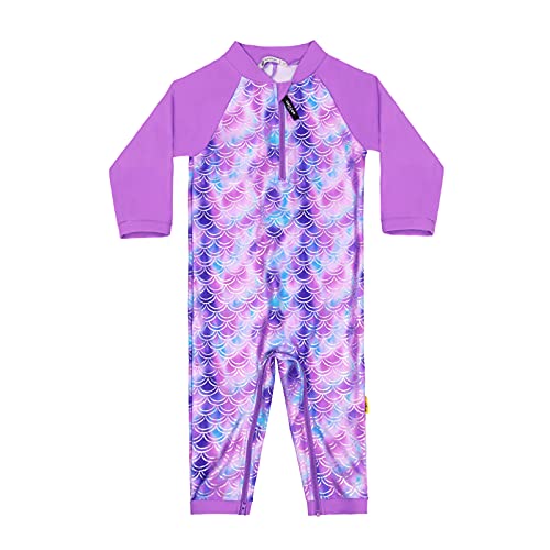 weVSwe Baby Girl Toddler Rash Guard Swimsuit Sun Protection Beachwear Zipper Bathing Suit 0-3 Years