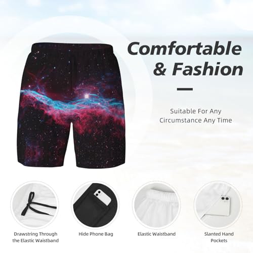 Maillot de bain homme doublure compression imprimé galaxie - 4