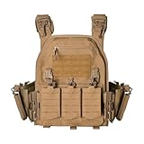 SUMSEEK Tactical Vest for Men with Molle System,1000D Nylon Plate Carrier,Quick Release,Airflow Back Panel,3 Included Mag Pouches for Airsoft Training Outdoor (khaki)
