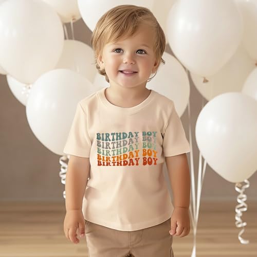 Ritatte Birthday Boy Shirt Toddler Boys Birthday Outfit 1st 2nd 3rd 4th 5th Gift Short Sleeve Party T-Shirt2