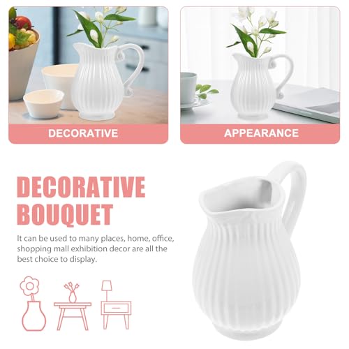Vase à fleurs céramique blanche style vintage plantes hydroponiques