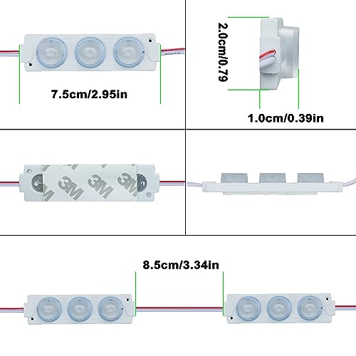 GOMING 20Pcs Black Light 12V LED Module Light Purple 395-400nm 3 LED Module 1.5W 45 Degree Spot Lamp for Parties Halloween Glow in The Dark Party Blacklight Poster Lighting(No Power Supply) - Image 3