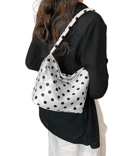 Bolso Hobo de Nylon con Lunares para Mujer miniatura 2
