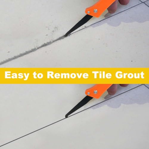 flintronic Fugenentferner Werkzeug, Fliesenfugen-Handsäge, Abgewinkelter Fugenreiniger, Fugenkratzer Unkraut,Fliesen Gelenkwerkzeug,Fliesen fugen Handsäge mit 10 Ersatzklingen für die Fliesenreinigung