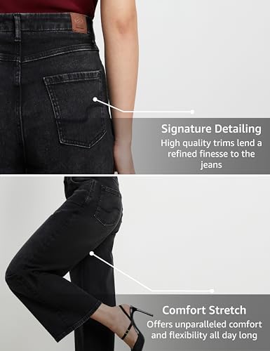 Image of Symbol Premium Women's Baggy Wide Leg Jeans | High Waist | 5-Pocket (Available in Plus Sizes)