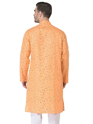 Image of SG LEMAN Knee Length Solid Kurta for Men | Cotton Blend | Long Sleeve | Ethnic Wear for Men | Party and Weeding wear Kurta